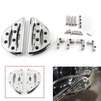 estriberas traseras para pasajeros para Harley Electra Glide Road King cromadas Foto 1 de 4