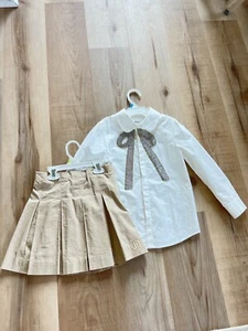 Burberry Skirt and Lanvin Shirt size 8 years. Euc - Picture 1 of 4
