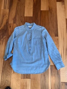 J. CREW STRIPED DENIM SHIRT, SIZE 6, rare! - Picture 1 of 3