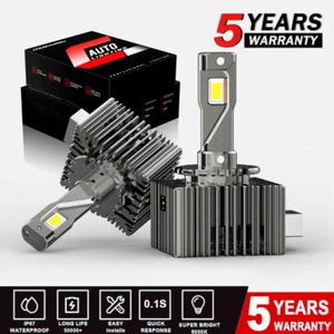 D1S D1R LED Headlight Bulbs 240W 6000K Super White HID Xenon Conversion Kit 2PCS - Picture 1 of 13