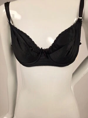 DEADSTOCK SUJETADOR VINTAGE AÑOS 70 NEGRO ESTANTE CON ETIQUETA Foto 1 de 4