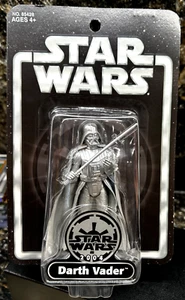Darth Vader 2004 Toys R Us Exclusive SILVER MOC Star Wars - Picture 1 of 4
