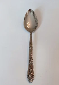 Cucharadita de arte inoxidable Oneida DOWRY ~ EE. UU. ~ Envío gratuito - Imagen 1 de 9