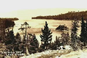 Emerald Bay Lake Tahoe Ca. 1925 RPPC Real Photo Postcard (A15) - Picture 1 of 3