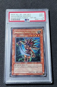 Yu-Gi-Oh! Amazoness Swords Woman MFC-061 Ultra Rare 1st Edition PSA 9 Mint! - Picture 1 of 6
