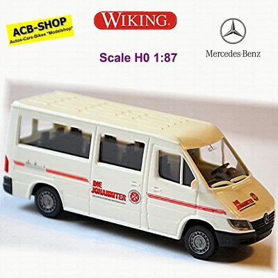 Mercedes Benz Sprinter 2 Bus Die Johanniter RV Rheinhessen 1:87 Wiking 278 02 - Immagine 1 di 2