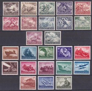 Deutsches Reich 1943/44 Mi.831-42 + 873-85 ** MNH Wehrmacht I und II beide Sätze - Bild 1 von 1
