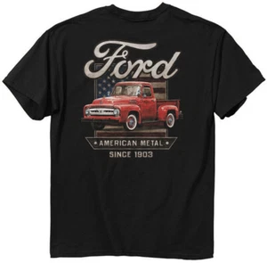 BuckWear Men's Graphic Tee Ford FMC American Metal T-shirt Adult Size - Picture 1 of 2