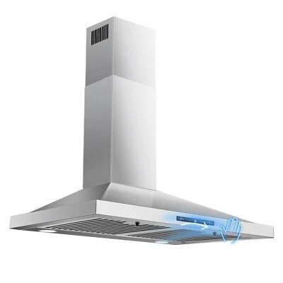 TIEASY/ZOMAGAS 30/36 inch Wall Mount Range Hood 700CFM Kitchen Stove Vent 3-Speed Touch/Gesture