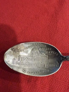 Chicago Illinois Govt Bldg & Post Office Sterling Antique Souvenir Spoon (S290) - Picture 1 of 17