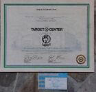 Minnesota Timberwolves 1990 Inaugural Season Certificate And Ticket Stub