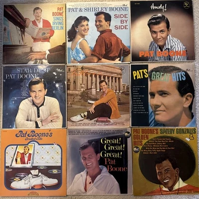 Lot 9 Pat Boone Vinyl Lp hits greatest Star dust Irving Berlin Howdy great Side — 第 1/2 张图片