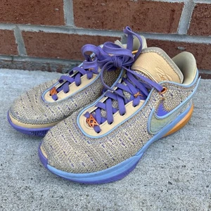 Nike Lebron 20 Summer Vibes Tan Sneakers Youth Size 4.5 DQ8651-200 Basketball - Picture 1 of 8