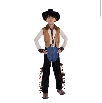 Vaquero Western Niño Sheriff Traje Tú mismo Elegante Disfraz Halloween Niño Disfraz Foto 1 de 3
