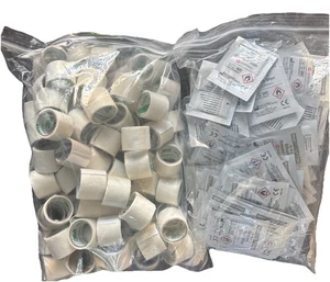 Beutel mit 3m Transpore & Mikropore kleine Rolle und kein Stich Kleber Entferner Tücher - Bild 1 von 6