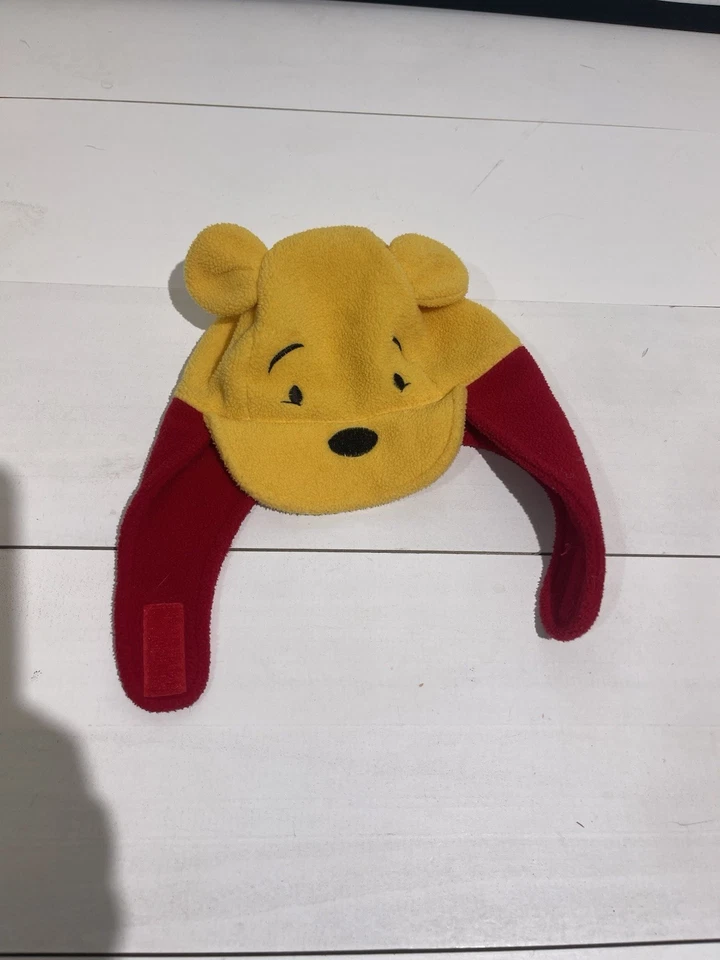 Vintage Y2K 90s Disney Winnie The Pooh Kids Size 2-4 Toddler Fleece Winter Hat - Image 1 of 4