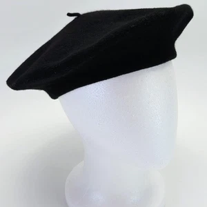 EXCELLENT Compagnie Internationale Express Black 100% Wool Hat Beret Africa - Picture 1 of 9