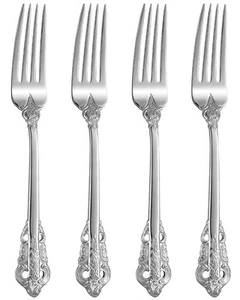 Luxury Dinner Fork, Set of 4, 18/10 Stainless Steel, 8 Inches, Dishwasher Saf... - Picture 1 of 7