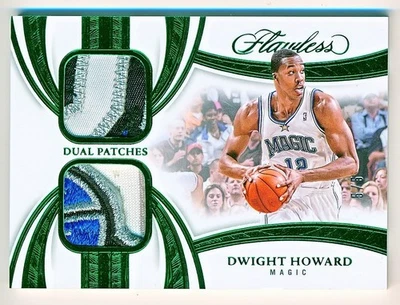 2024-25 Flawless Dwight Howard Dual Patches Emerald Patch #DP-DHW (5/5) - Image 1 of 2