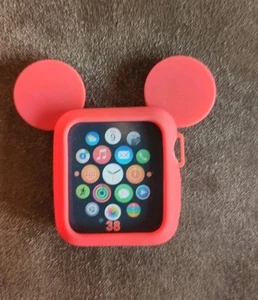Mickey Mouse Apple Watch Silicone Cover Red Size 38mm - Photo 1 sur 5