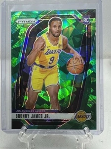 2024-25 Panini Prizm Bronny James Jr. #243 RC Rookie Green Ice Prizm SP Raro - Imagen 1 de 8