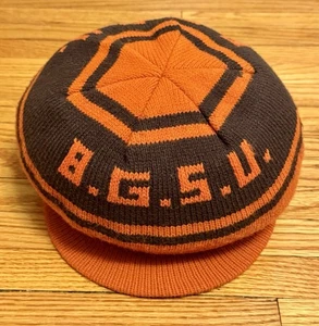 Vintage BGSU Bowling grün State University Falcons Beanie Mütze Baskenmütze Schirmmütze Strick - Bild 1 von 5