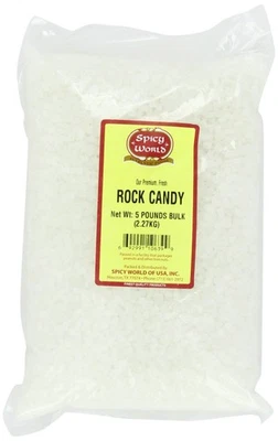 Cristales de azúcar blancos Rock Candy a granel, 5 libras Foto 1 de 2