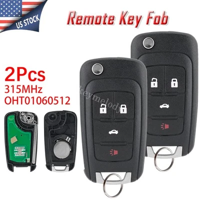 2 Para 2012 2013 2014 2015 2016 2017 2018 Chevrolet Sonic Control Remoto Abatible Coche Llavero Foto 1 de 4