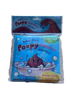 Baby's First Poopy объяснитель ванна книга меняет цвет в воде водонепроницаемый 3 м + - Изображение 1 из 2