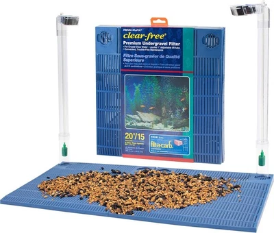 Penn-Plax Undergravel Aquarium Filter for 15-20 (high) 15 -20 Gallons, Blue  - Image 1 of 4