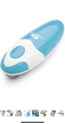 (Original) Kitchen Mama Auto Electric, Open Cans with A Simple Press (Blue)
