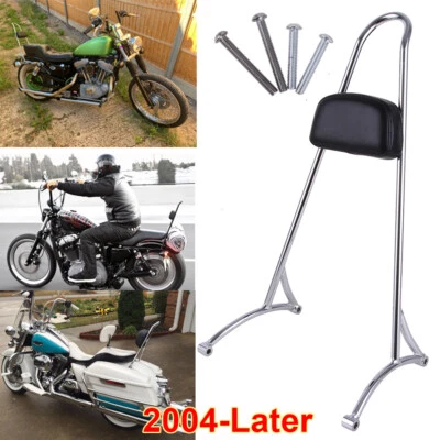 Almofada de encosto Passenger Sissy Bar para Harley Sportster 1200 ferro 883N quarenta e oito - Imagem 1 de 4