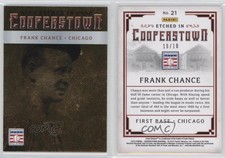 2015 Panini Cooperstown Etched in Cooperstown Gold /10 Frank Chance #21 HOF