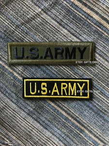 Iron-On Embroidered Army Appliqué Patch - US ARMY PATCHES - Set of 2 - Picture 1 of 7