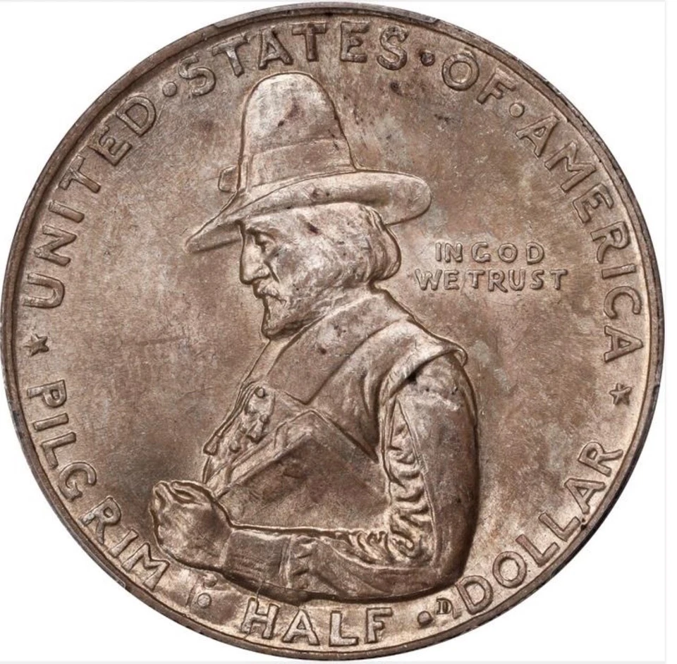 1920 Pilgrim Commem Half Dollar NGC MS64 - Image 1 of 4