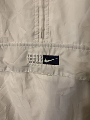 Jaqueta Nike Masculina Tamanho Grande Branca Quebra-Vento Anorak Anos 90 Quarto Zíper Pulôver Rara - Imagem 1 de 4
