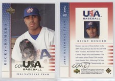 2005 Upper Deck USA Baseball 2004 National Team Ricky Romero #USA43 Rookie RC