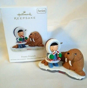 Hallmark Frosty Friends 2011 Eskimo Walrus Candy Canes 32nd Collector Series   - Picture 1 of 7