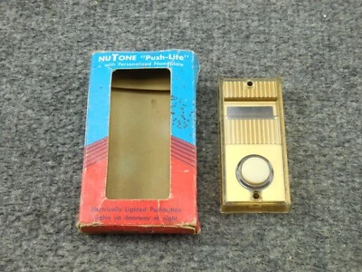 Vintage NuTone PB-8L Push Lite Electrically Lighted Pushbutton - Image 1 of 4