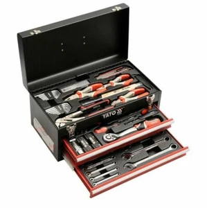 Yato Tool Box Set 80-Piece 1/2" Ratchet Wrench Pliers Hammer Hex Key - Picture 1 of 12