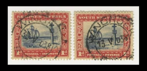 SOUTH WEST AFRICA 1931 SG #75 (2) Stamps Cape Cross - Windhoek Cancels (Used) X1 - Picture 1 of 1