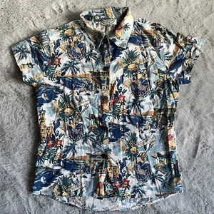 Cheeseburger Restaurants Brand Child L Shirt Aloha Hawaiian Button Down - Picture 1 of 7