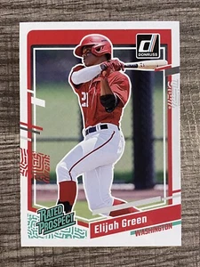 Elijah Green Rated Prospect Rookie 2023 Panini Donruss #37 Washington Nationals - Picture 1 of 2