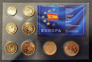 KMS - Spagna 2012 - Set di motivi EURO - vero oro ("saldato su pellicola") - Foto 1 di 2
