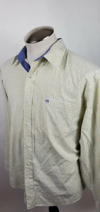 SOUTHERN TIDE Herren klassische Passform gelb blau Knopfleiste Langarm - Large - Bild 1 von 9