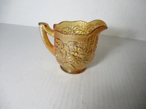 VINTAGE IMPERIAL ORANGE CREAMER CARNIVAL GLASS MARIGOLD - Picture 1 of 10