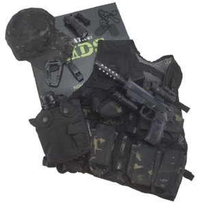 NEW KombatUK Kids Childs Army Outdoor Special Forces BTP Black Camo Set Kit Pack - Picture 1 of 5