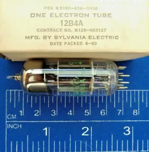 SYLVANIA 12B4A TUBO ELETTRONICO VINTAGE - Foto 1 di 3