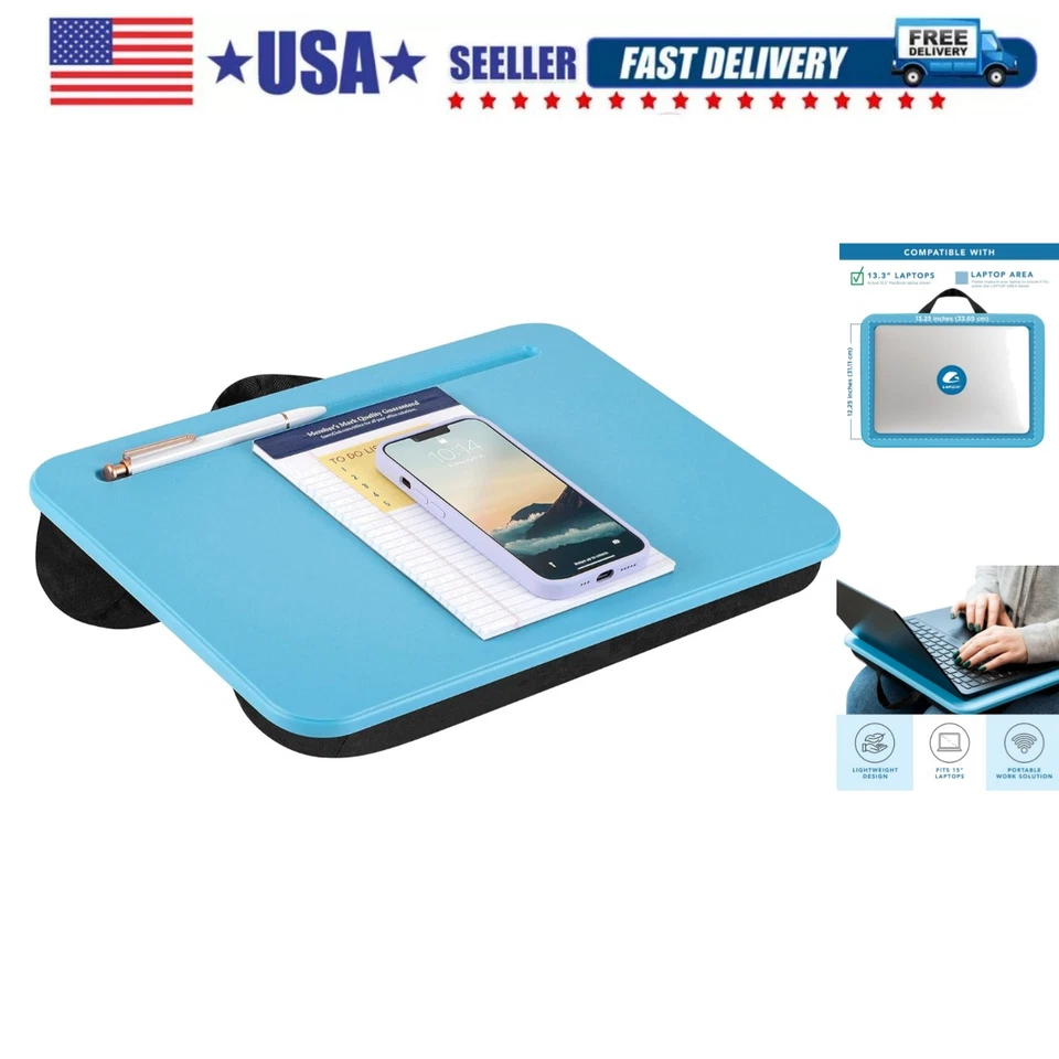 Space-Saving Lap Desk - Cool, Sturdy Surface for Gaming & Work - Alaskan Blue - Image 1 of 4