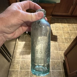 Anchor Bottling Works H & S Hutchinson Soda Bottle Pittsburgh Pennsylvania PA - Picture 1 of 15